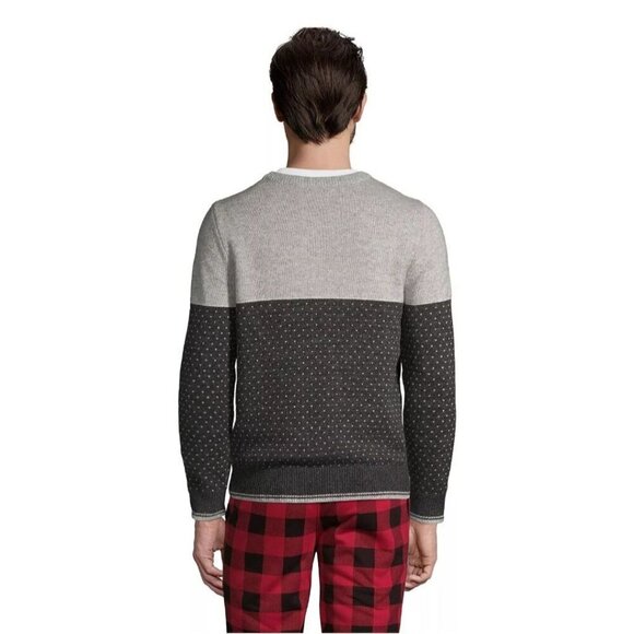 Lands' End Hunter Star BirdEye Knit Wool Blend Crewneck Sweater Size XL - Picture 5 of 11
